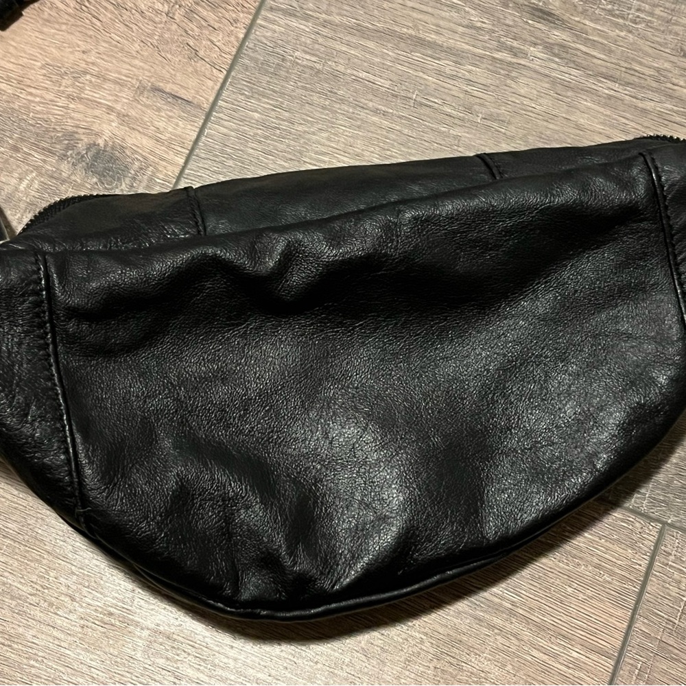 Free People Black Leather Fanny / Sling - Picture 4 of 5